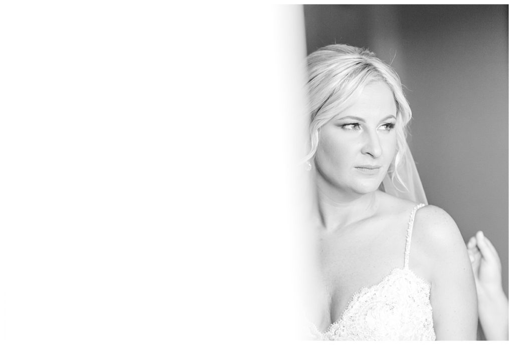 Dramatic bridal portrait before the ceremony